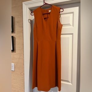MM LeFleur burnt orange sheath dress